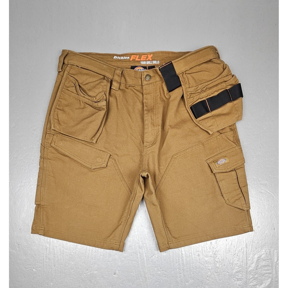 Dickies‎ x Traeger Cargo Shorts Mens 38 Brown Duck Canvas Utility Carpenter